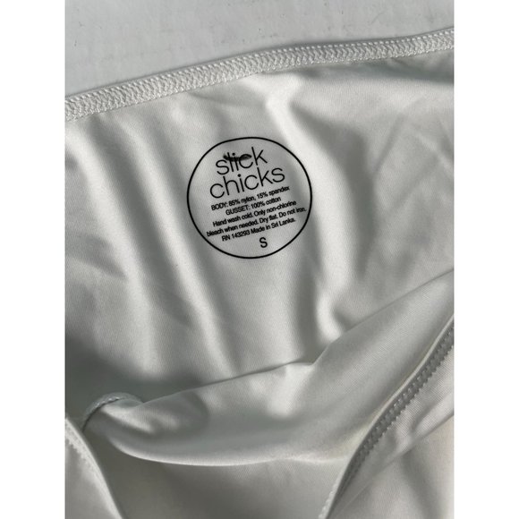 SLICK CHICKS High waist, high Cut Bikini Bottom, white, size small - Picture 4 of 9